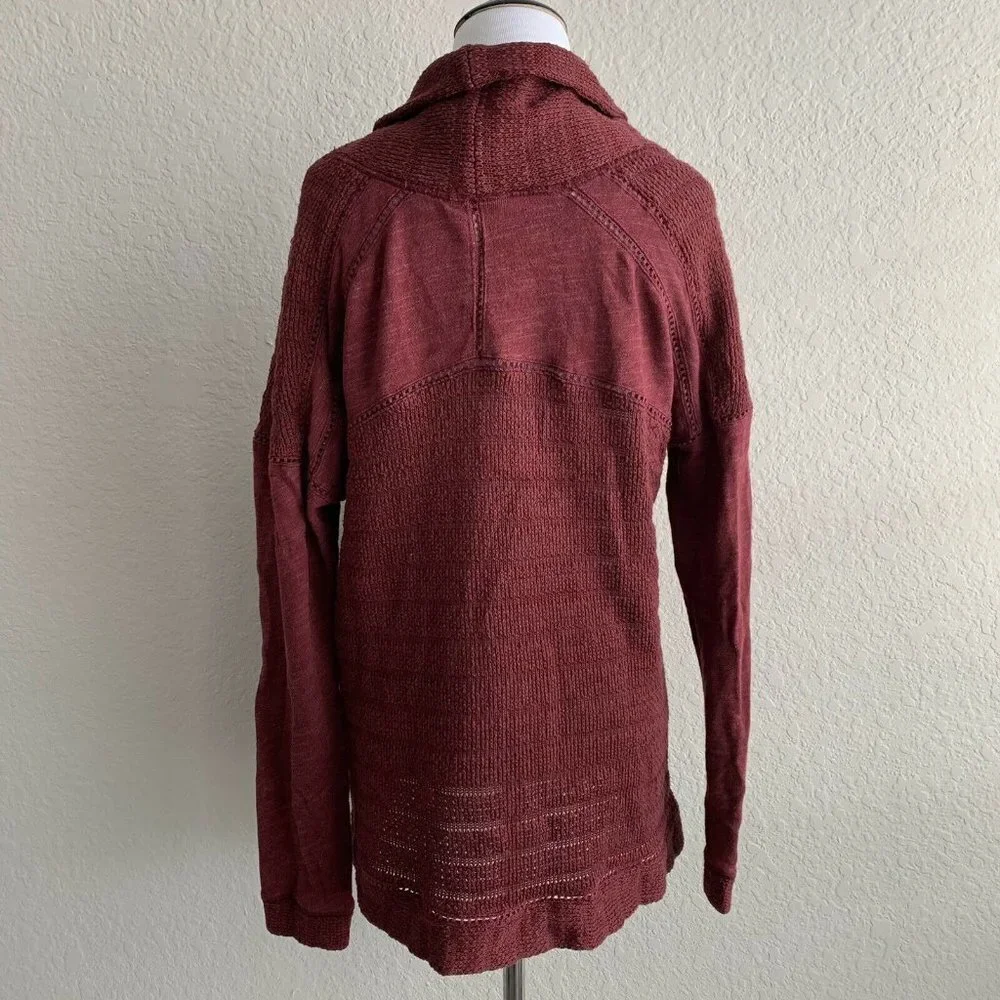 Lucky Brand Maroon Mock Turtle Neck Womans Sweater